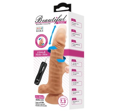 Miękkie realistyczne dildo z wibracjami 18,5 cm